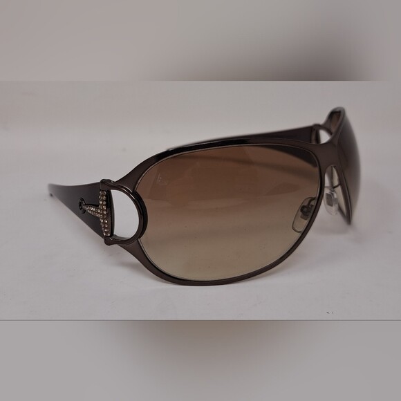 Gucci Sunglasses GG2737STRASS Vintage Y2K Horsebit Diamonds Wrap Brown 69-14-115 - Picture 7 of 16
